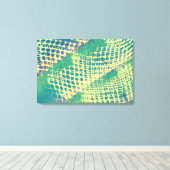Impressions sur toile de motif abstrait bleu vert (Insitu (Plancher de Bois))
