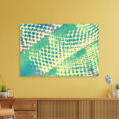 Impressions sur toile de motif abstrait bleu vert (Insitu(Salon))