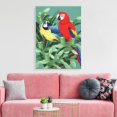 Impressions sur toile de perroquet (Insitu(Salon))