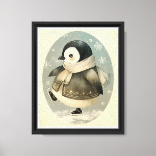 Impressions sur toile de pingouin en aquarelle pou