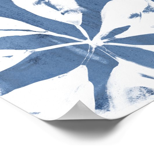 Impressions tropicales Indigo - Verdure tropicale (Coin)