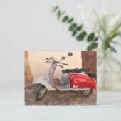 Impressitalige scooter briefkaart (Staand voorkant)