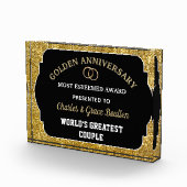 Impressive Golden Anniversary Custom Award  Fotoblokken (Rechts)