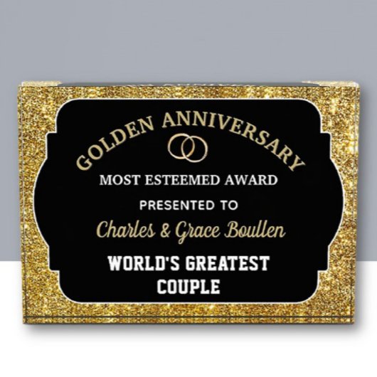 Impressive Golden Anniversary Custom Award  Fotoblokken