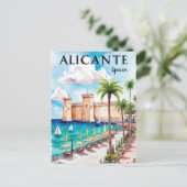 Imprimable Alicante Espagne Travel Carte postale A (Debout devant)