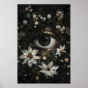 Imprimable de l'œil floral, Art mural gothique bot