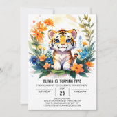 Imprimable Tiger Boy Invitation Anniversaire (Devant)