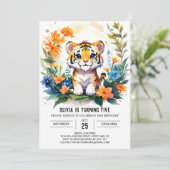 Imprimable Tiger Boy Invitation Anniversaire (Debout devant)
