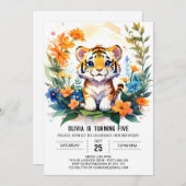 Imprimable Tiger Boy Invitation Anniversaire (Devant / Derrière)