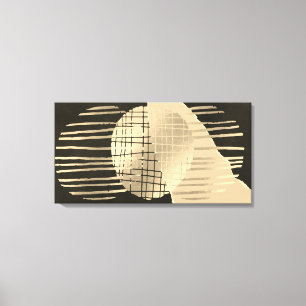 Imprimante en toile à rayures Abstraites Black Go