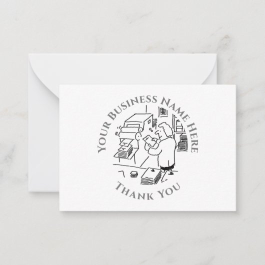Imprimantes Carte de notes Merci (Devant)