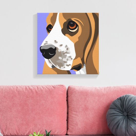 Imprimantes d'art en toile Basset Hound (Insitu(Salon))