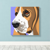 Imprimantes d'art en toile Basset Hound (Insitu (Plancher de Bois))