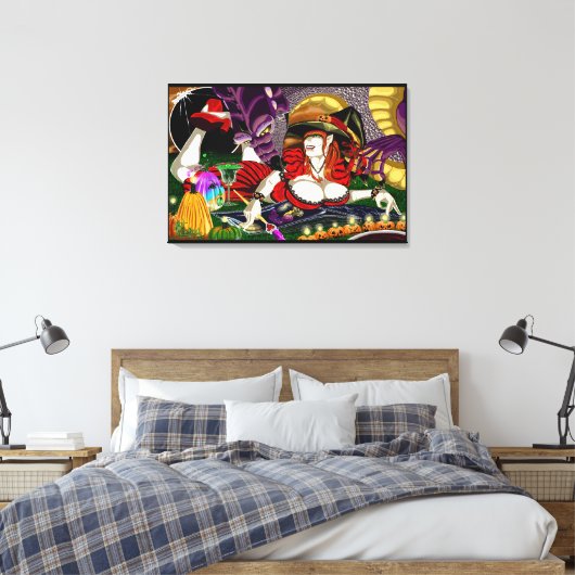 Imprimantes d'art en toile étirée Sorcière Trippy (Insitu(Chambre))