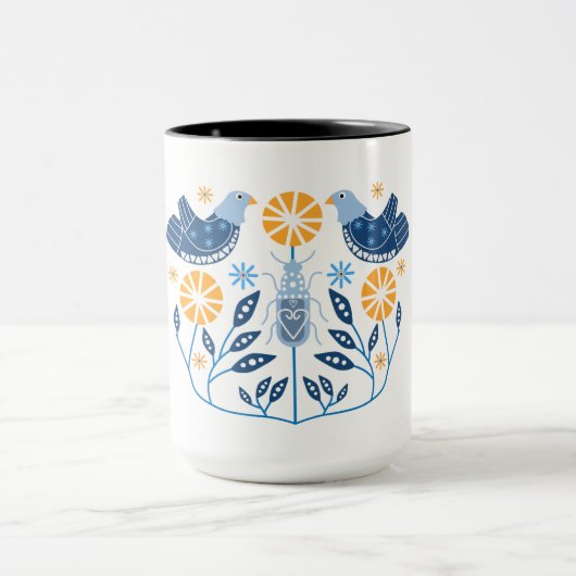 Imprimantes d'art populaire scandinave | Mug nordi (Centre)
