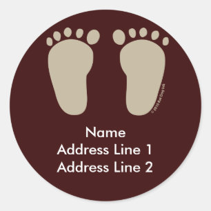 Imprimantes de pieds de bébé Adresses Étiquettes