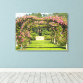Imprimantes de toile enrobée d'arc rose (Insitu (Plancher de Bois))