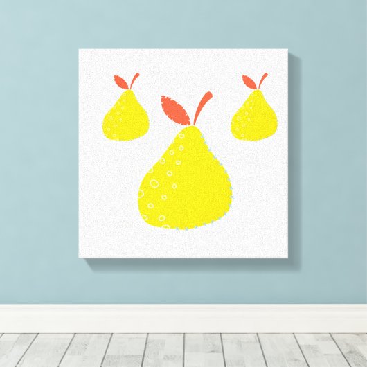 Imprimantes en toile à trois poires d'art simple o (Insitu (Plancher de Bois))