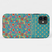 Imprimantes florales rétro sur iPhone 5 Coque pers (Dos (Horizontal))