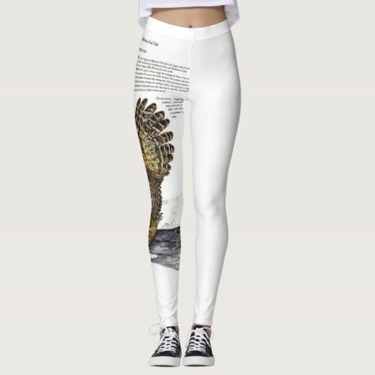 Imprimé à la main Leggings de hibou en voie de dis (Devant)