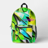 Imprimé Abstrait sac à dos personnalisé, (Recto)
