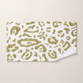 Imprimé animal à paillettes dorées guépard léopard (Serviette à main)