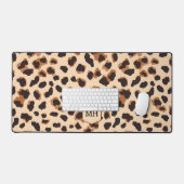 Imprimé animalier marron chic léopard monogramme g (Clavier et souris)