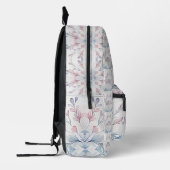 Imprimé Aquarelle bleu rose floral sac à dos cousu (Gauche)