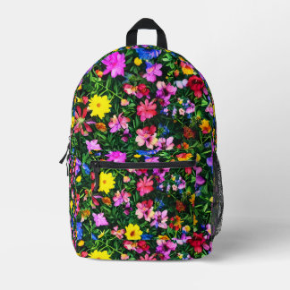 Imprimé Arrière-plans floraux : sac à dos floral vibreux