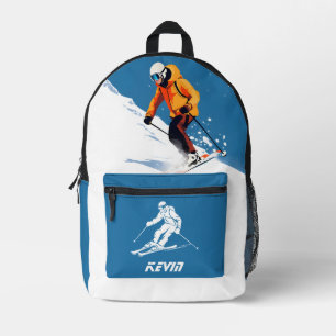Imprimé Blue Mountains Downhill Ski Imprimer Sac à dos de