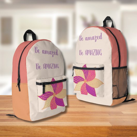 Imprimé Bohemian Happy Fleur sac à dos