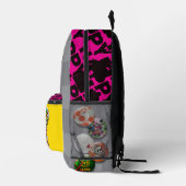 Imprimé BONJOUR sac à dos boutonné (Droite)