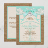 IMPRIMÉ BOW & CHARM Premier Invitation de communio (Devant / Derrière)