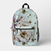 Imprimé Bumblebees Big Flowers sac à dos (Recto)