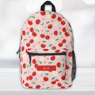 Imprimé Cerise rose et rouge   Sac à dos motif de margueri