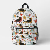 Imprimé Chat noir rétro chic dans sac à dos MCM atomique (Recto)