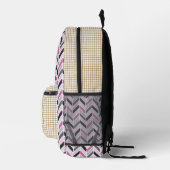 Imprimé Chevron et Check Motif Print Cut Sew sac à dos (Droite)