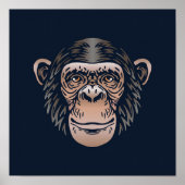 Imprimé Chimpanzé Afrique | Poster de animal Chimp (Devant)