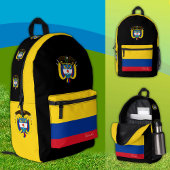 Imprimé Colombie, sac à dos noir, drapeau colombien patrio