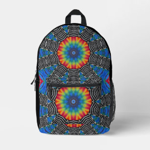 Imprimé Coloré Type Tee Bleu Rouge Noir Blanc sac à dos