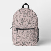 Imprimé Conception de sac à dos d'objets scolaires uniques (Recto)
