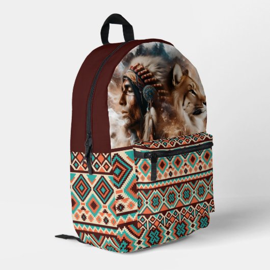 Imprimé Conception de sac à dos tribal Esprit de force (Coin arrière gauche)