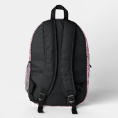 Imprimé Conception Rose sauvage sur sac à dos (Verso)
