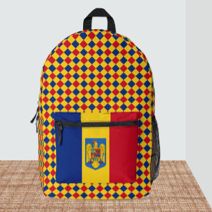 Imprimé Couleurs du sac à dos roumain, Drapeau roumain