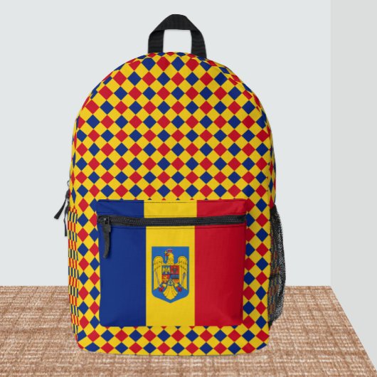 Imprimé Couleurs du sac à dos roumain, Drapeau roumain
