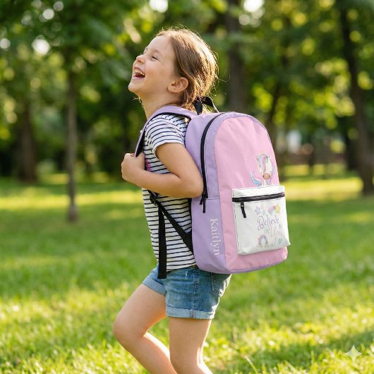 Imprimé Croyez En Vous Sac À Dos Unicorn