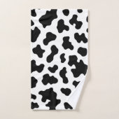 Imprimé cuir de vache noir et blanc (Serviette à main)