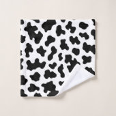 Imprimé cuir de vache noir et blanc (Gant de toilette)
