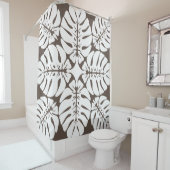 imprimé de courtepointe hawaïenne rideau de douche (En situation)