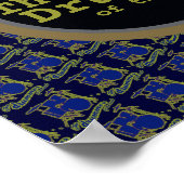 imprimé de décoration de tambour cool bleu (Coin)